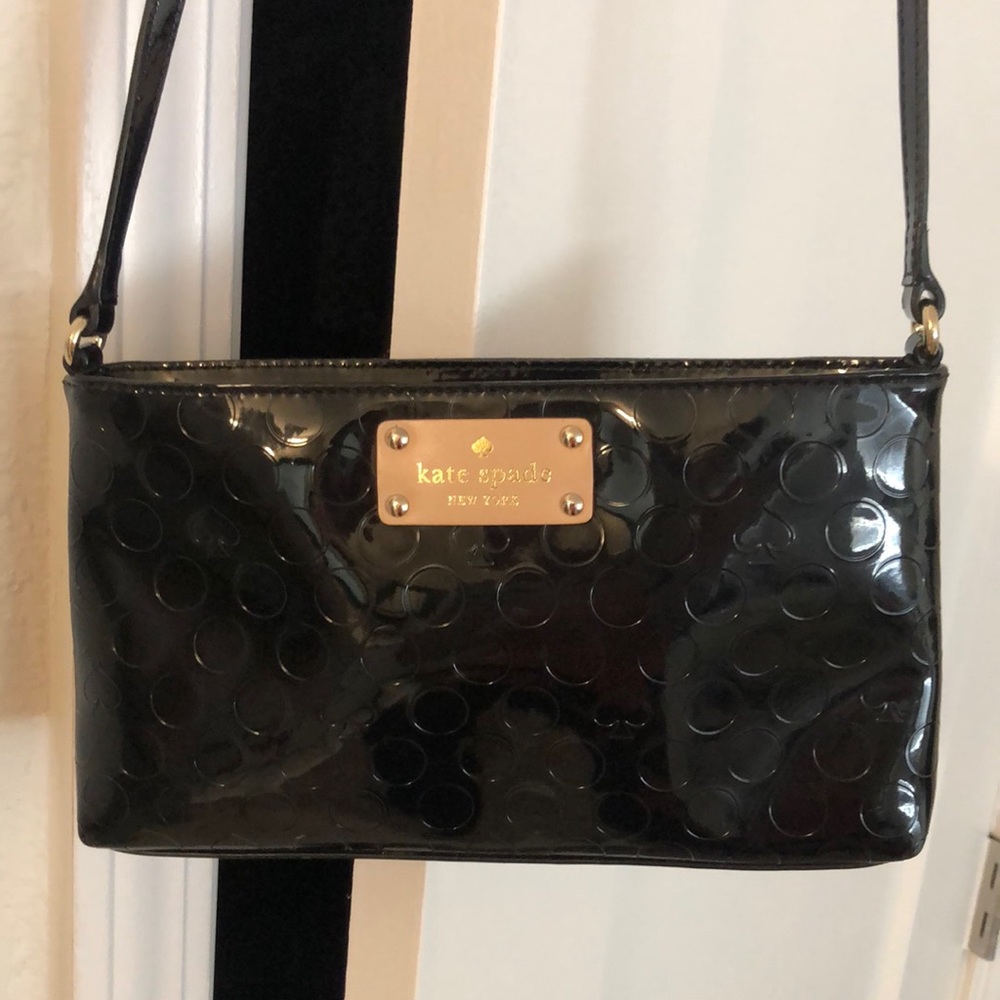 Kate Spade black patent leather purse